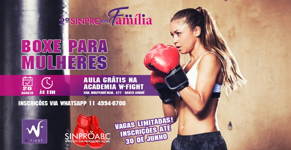 Segunda edição do SINPRO em Família tem aula de boxe para mulheres